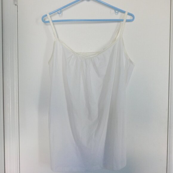 NWT Lane Bryant white stretchy tank top camisole adjustable straps size 18-20 - Picture 1 of 3